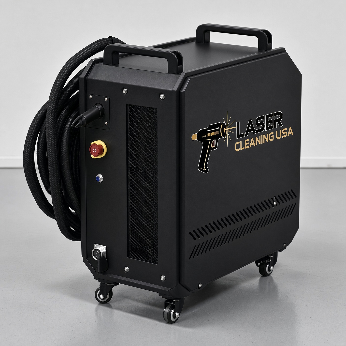Side view of the laser cleaner